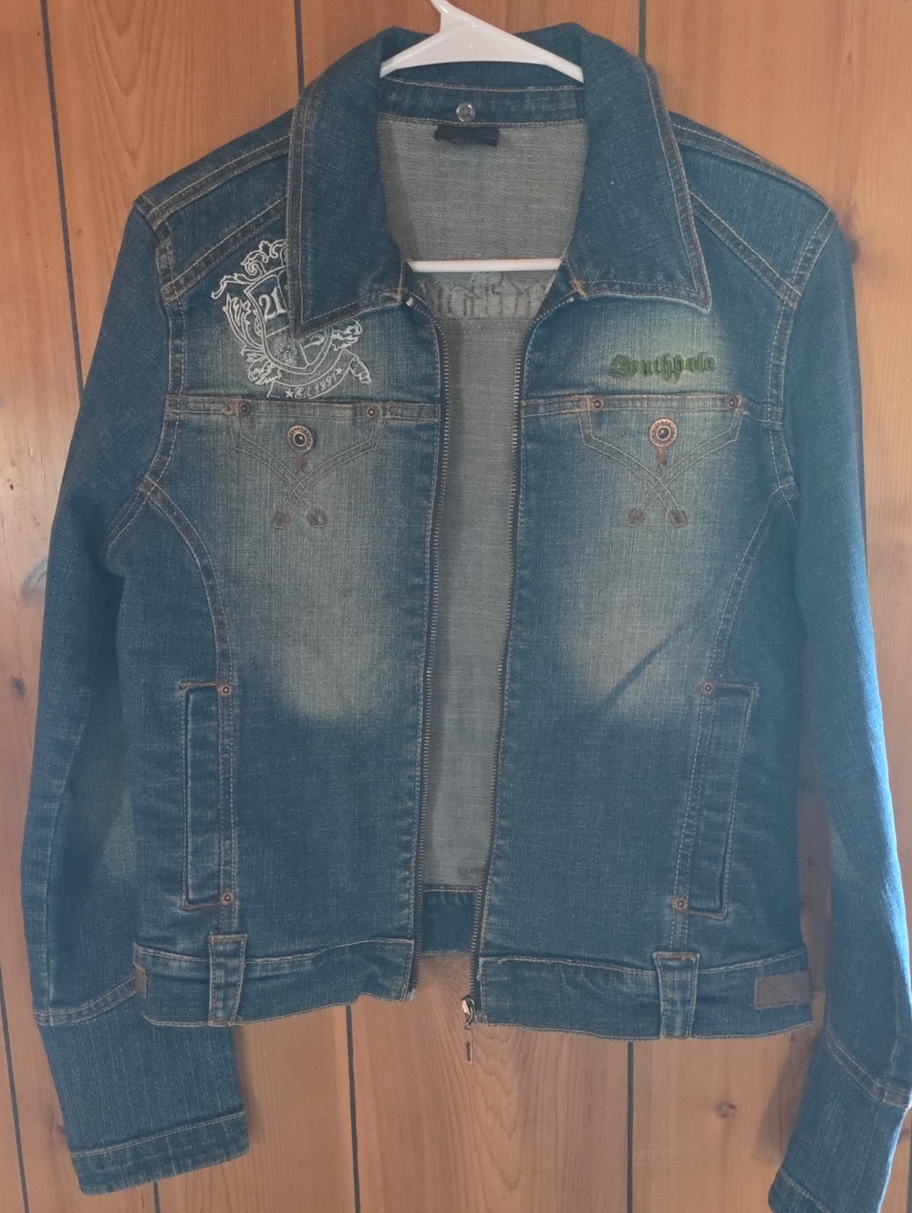 South Pole Distressed Blue Jean Jacket
